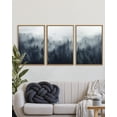 thumbnail image 3 of SHENIFY Blue Fog Pine Tree Forest Canvas Wall Art Large Artwork Prints Decor - 24x36in Natural Framed, 3 of 5
