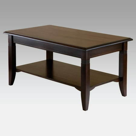Customer Favorite Winsome Wood Nolan, Winsome Wood Maya Round Coffee Table Black Top Metal Legs