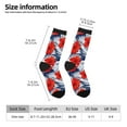 thumbnail image 2 of Haiem Leaves And Flowers Pattern Crew Socks – Soft & Durable Moisture-wicking Socks, Stay-Up Fit for Business, Work, and Casual Wear Size 5-11, 2 of 6