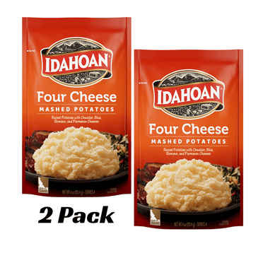 (2 pack) Idahoan Four Cheese Mashed Potatoes, 4 oz