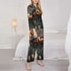 thumbnail image 3 of Fotbe Floral Dreamcatcher Elegance Conjunto de Pijama de Manga Larga para Mujer con Estampado, Ropa de Dormir de 2 Piezas, Conjunto de Casa Suave y Cómodo con Bolsillos-Large, 3 of 7