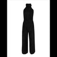 thumbnail image 2 of Elegantes para Mujer, para Fiestas de Noche, Invitadas de Boda, Grandes, Sin Mangas, Pantalones Largos de Pierna Negro Puro L, 2 of 5