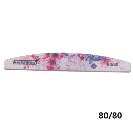 80/80 Grit Nail Files Floral Nail Buffer Board Colorful Manicure