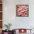 thumbnail image 3 of (ZQA1485-AB) Algunos diamantes AB diamantes completos flores en relieve series abstractas pintura diamantes resina diamante cuadrado 40 * 40 CM tamaño lienzo 45 * 45 cm, 3 of 9