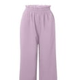 thumbnail image 7 of Aoochasliy Linen Pants for Women Wide Leg Pants High Waisted Drawstring Flowy Crop Trousers with Pockets Deals of the Day, 7 of 7