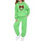 thumbnail image 2 of Conjunto de sudadera con capucha de manga larga para niños con estampado invernal y pantalones deportivos con lazo en las piernas, deportivo informal con forro polar para mayor calidez, conjunto de do, 2 of 5