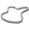 thumbnail image 2 of 7"-40" 6/8/10mm Men Women's Stainless steel Silver Rosary Beads Necklace Chain, 2 of 5