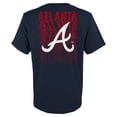 Youth Fanatics Navy Atlanta Braves Curveball TShirt