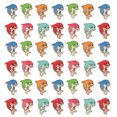 thumbnail image 1 of 100 Pcs Boutons de Couture en Bois Forme de Dauphin, 1 of 7