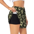 thumbnail image 3 of Lsque Sunflowers Printed Women's Running Shorts with Liner Pockets,Elastic Quick Dry Workout Athletic Gym Yoga Shorts,Womens High Waist Shorts-, 3 of 9