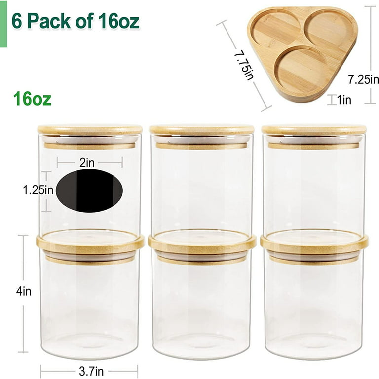 Small Rectangular Acrylic Kitchen Canister with Bamboo Lid + Reviews
