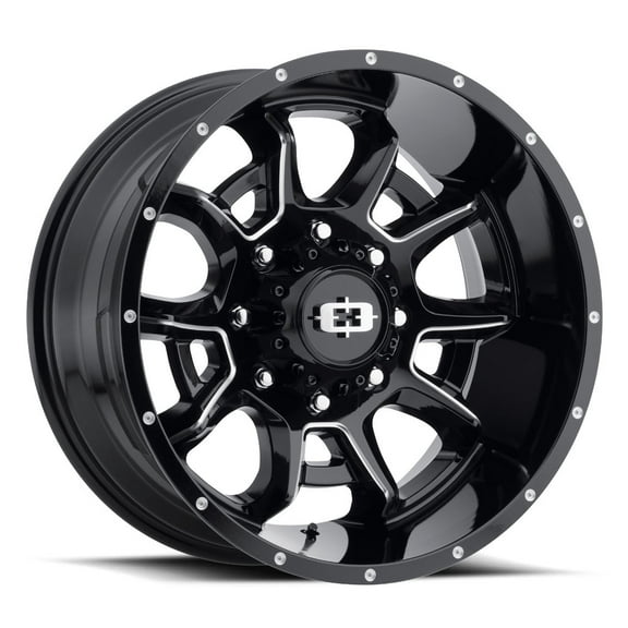 20x10 Vision Off-Road 415 Bomb Gloss Blk Milled Wheel 5x5.5 (-25mm)