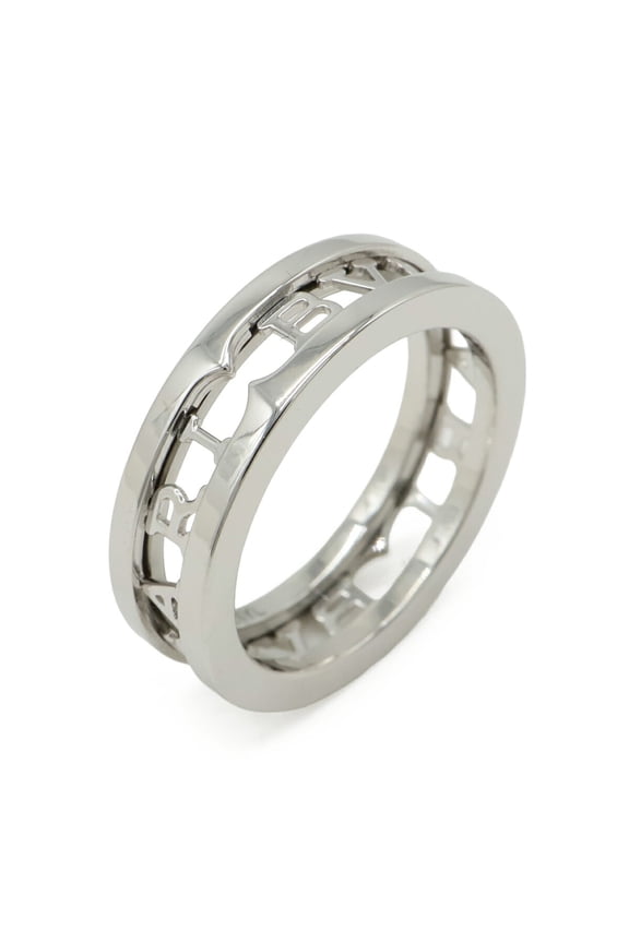 Pre-Owned BVLGARI B-zero1 Spiral Work 1-Band Ring, 18K White Gold, Size #53, 359378