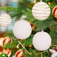 thumbnail image 4 of Kbndieu Extra Large Velvet Christmas Ornaments for Christmas Tree Decorations, White Flocked Christmas Balls Shatterproof Christmas Tree Ornaments Decorations Set (2PCS, 3.94inch), 4 of 6