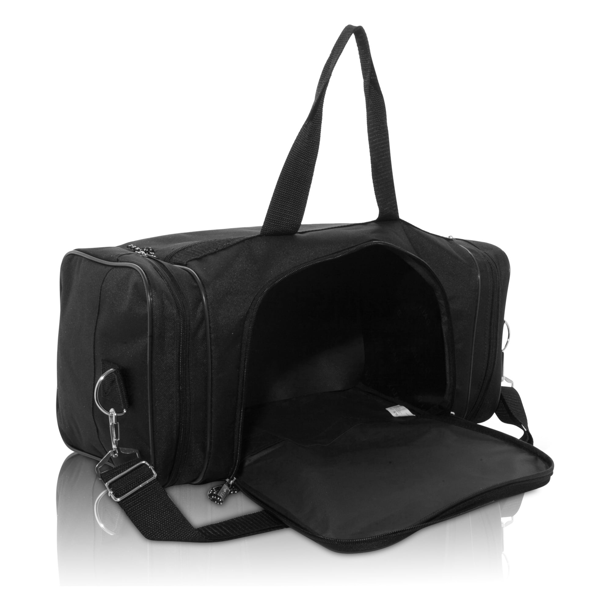 DALIX 17" Blank Duffel Bag Duffle Travel Size Sports Durable Gym Bag in Black