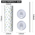 thumbnail image 3 of Pioneer Flower Floral Print Pattern 20oz Skinny Tumbler with Straw & Lid, Double Wall Vacuum Insulated Cup, Leak-Proof, Cup Holder Friendly, Hot 6H Cold 12H, 3 of 6