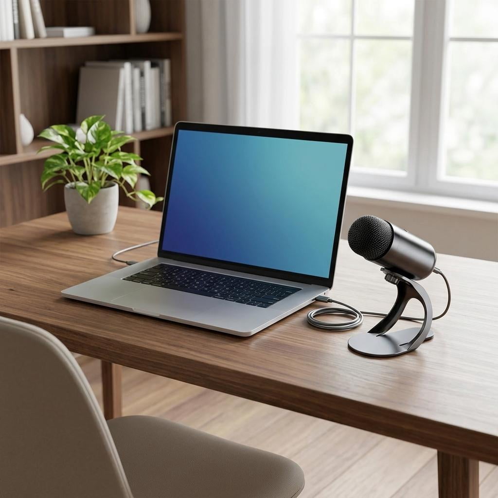 LeeQinersw Noise Cancellation USB Mic Compact USB Microphone for Phone Streaming Gaming without RBG Lights