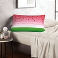 thumbnail image 6 of Zufioo Watermelon Print Double-sided Plush Pillow Cover,Decorative Pillow Protector without Pillow Core, Suitable for Sofa, Bedroom, Car-14"x20", 6 of 6
