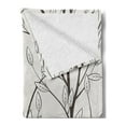 thumbnail image 2 of Nature Soft Flannel Fleece Throw Blanket, Birds Wildlife Cartoon Like Image with Tree Leaf Art Print, Cozy Plush for Indoor and Outdoor Use, 70" x 90", Mustard Maroon, by Ambesonne, 2 of 5