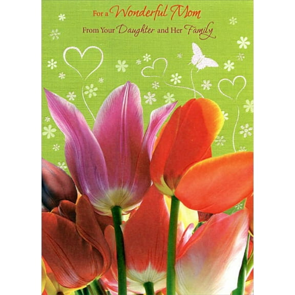For Mom From Daughter Mother's Day Greeting Card w/Envelope