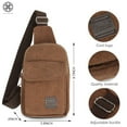 thumbnail image 2 of Luxtrada Men's Crossbody Bags Canvas One Shoulder Backpack Oblique Chest Pack Fashion Shoulder Bag, 2 of 9