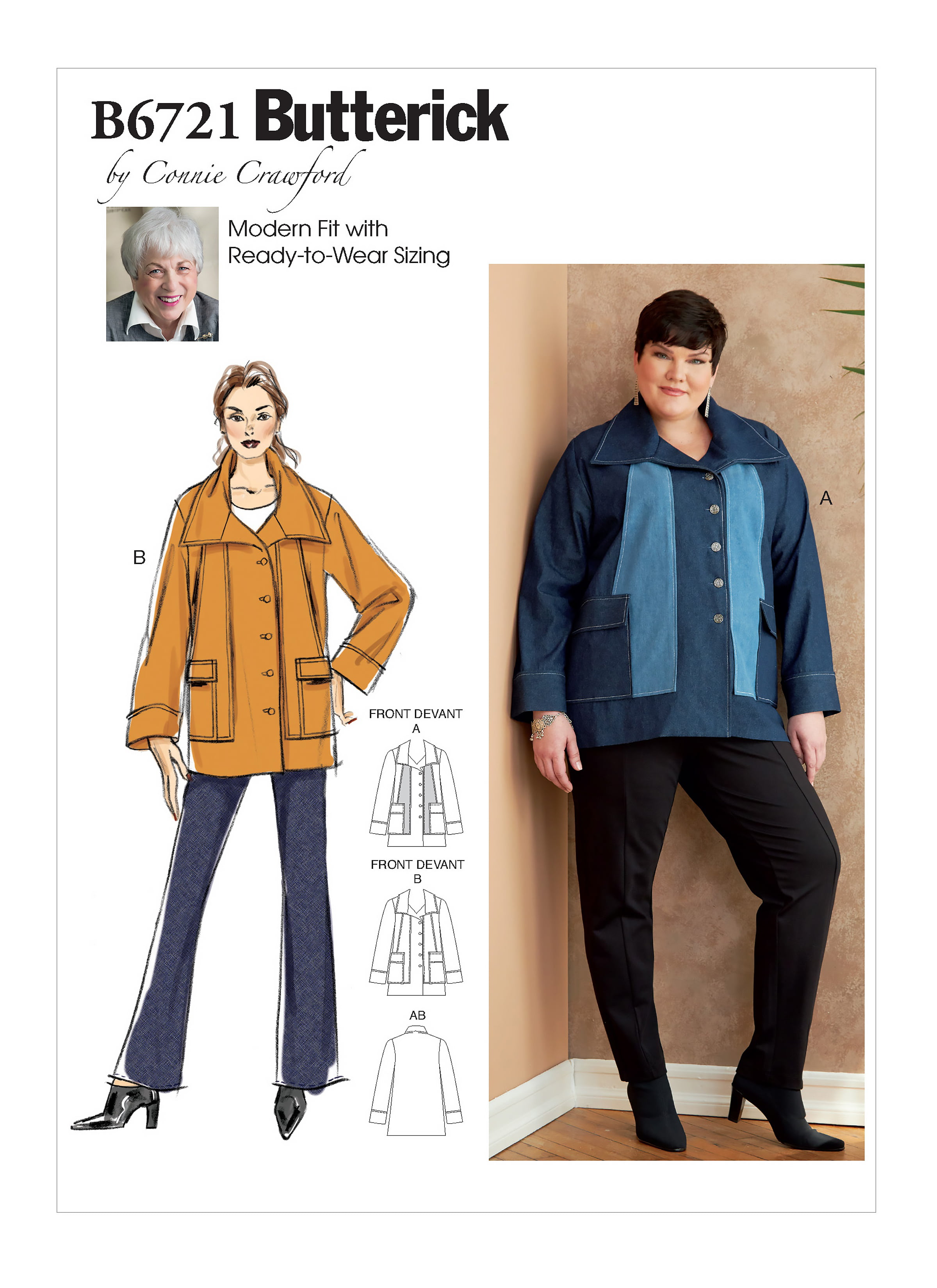 Butterick Pattern: Connie Crawford, Misses'/Women's Outerwear Sizes S-M ...