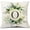 Green, variant on Monogram Letter C Throw Pillow Covers Floral 18x18 Inch, Greenery Spring Pillows Decorative Throw Pillows Pillowcase Summer Farmhouse Decor for Couch Sofa, Family Last Name Initial Pillow Case