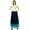 Navy Blue, variant on Bimba Women's Long Maxi Skirt With Contrast Border Boho Skirt With Elastic Waist