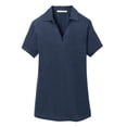 thumbnail image 5 of Womens Digi Heather Performance Polyester Polo T-Shirt Dress Blue Navy X-Large, 5 of 6