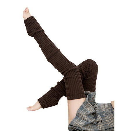 

Farrubbyine8 Women Knitted Leg Warmers Casual Footless Thigh High Socks