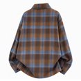 thumbnail image 5 of Kaemgyyd Men's Jackets Long Sleeve Casual Plaid Shacket Button down Collar Overshirt with Pockets（Brown,5X-Large）, 5 of 8