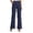 a-Blue16734, variant on VNKIDY Womens Elastic Waist Wide Leg Dress Pants With Decorative Waist Buttons Casual Straight Leg Trousers For Office Commutes Semi Formal Events Daily Errands Cozy Pants
