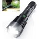 thumbnail image 1 of Linterna LED recargable de 120.000 lúmenes, potente linterna XHP160.2 con zoom, IPX5, resistente al agua, superbrillante, con 5 modos., 1 of 5