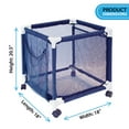thumbnail image 3 of Pool Bins Pool Storage Organizer Mesh Rolling Pool Equipment Bin, Mini, Blue, PBFT-1501, 3 of 4