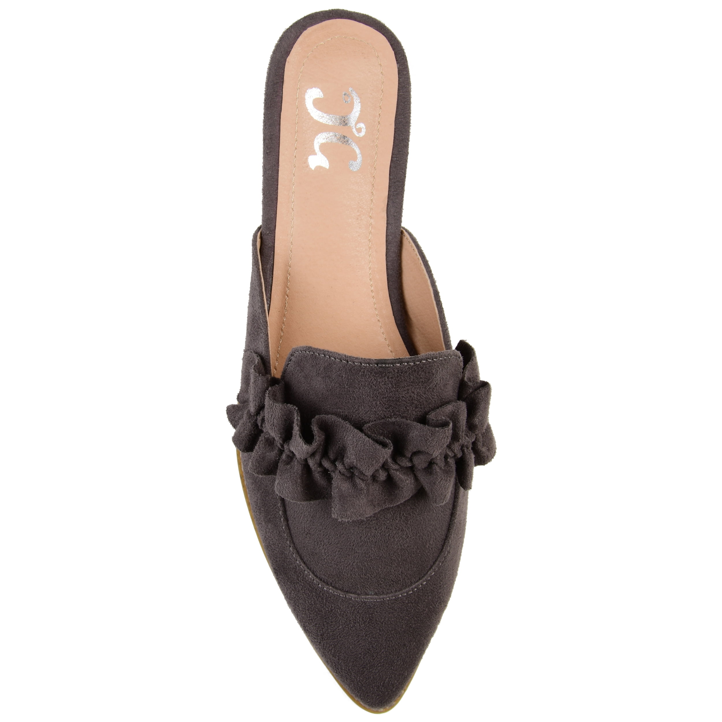 Journee Womens Kessie Slip On Pointed Toe Mules Flats