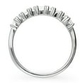 thumbnail image 4 of BERRICLE Sterling Silver Art Deco Rings Stackable Half Eternity Band Ring for Women, Cubic Zirconia CZ Size 9, 4 of 13