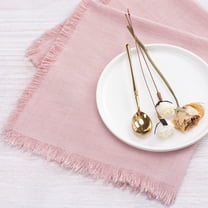 suxuMhao Tassels Cloth Napkins Set of 4, Pink 45x45cm - Dinner Napkins Cloth,cotton linen napkin, Cloth Napkin for Dining, Suitable for Multiple occasions