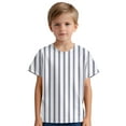 thumbnail image 3 of Jalioing Striped T Shirt for Teens Short Sleeve Crew Neck Basic Tee Shirt Kids Boys Girls Summer Casual Tops, 3 of 6