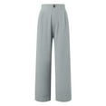 thumbnail image 5 of vigerkar Wide Leg Pants for Women Cotton Linen Business Casual Long Trousers Palazzo Pants with Pockets Grey, M, 5 of 7