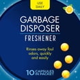 thumbnail image 3 of Glisten Disposer Care Freshener, Garbage Disposal Odor Eliminator Capsules, Lemon Scent, 10/Pack, Pack of 2, 3 of 7