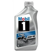 Mobil 1 V-Twin Synthetic Motor Oil 20W-50, 1 qt (Pack6)