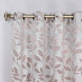 thumbnail image 2 of Superior Blackout Leaves Curtains Set of 2, Light Filtering Grommet Curtain Panel Set, Champagne, 52"W x 120"L, 2 of 7