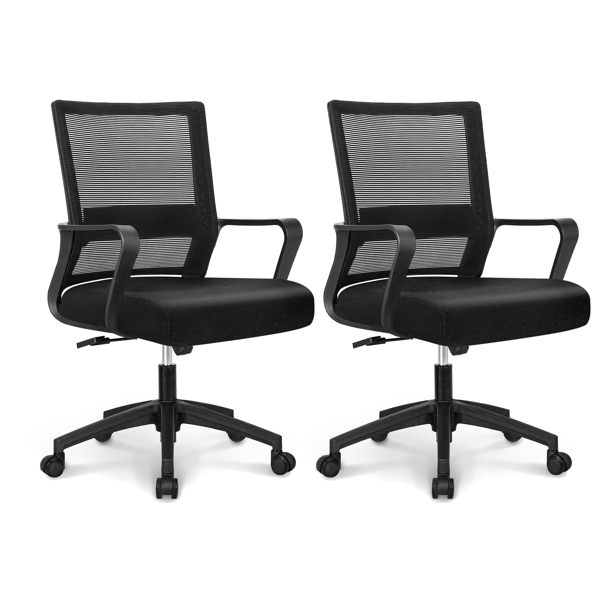 NEO CHAIR Office Chair, Ergonomic Lumbar Support, Adjustable Desk Chair with Armrests, Black (2 pack)