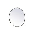 thumbnail image 4 of Metal frame round mirror with decorative hook 45 inch in Blue, 4 of 7