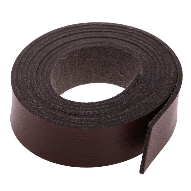 Correa de cuero sintético para manualidades, cordón de cuero para cinturones, joyería y pulseras. marrón