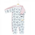thumbnail image 2 of Hudson Baby Infant Girl Premium Quilted Coveralls, Blue Toile, 0-3 Months, 2 of 4