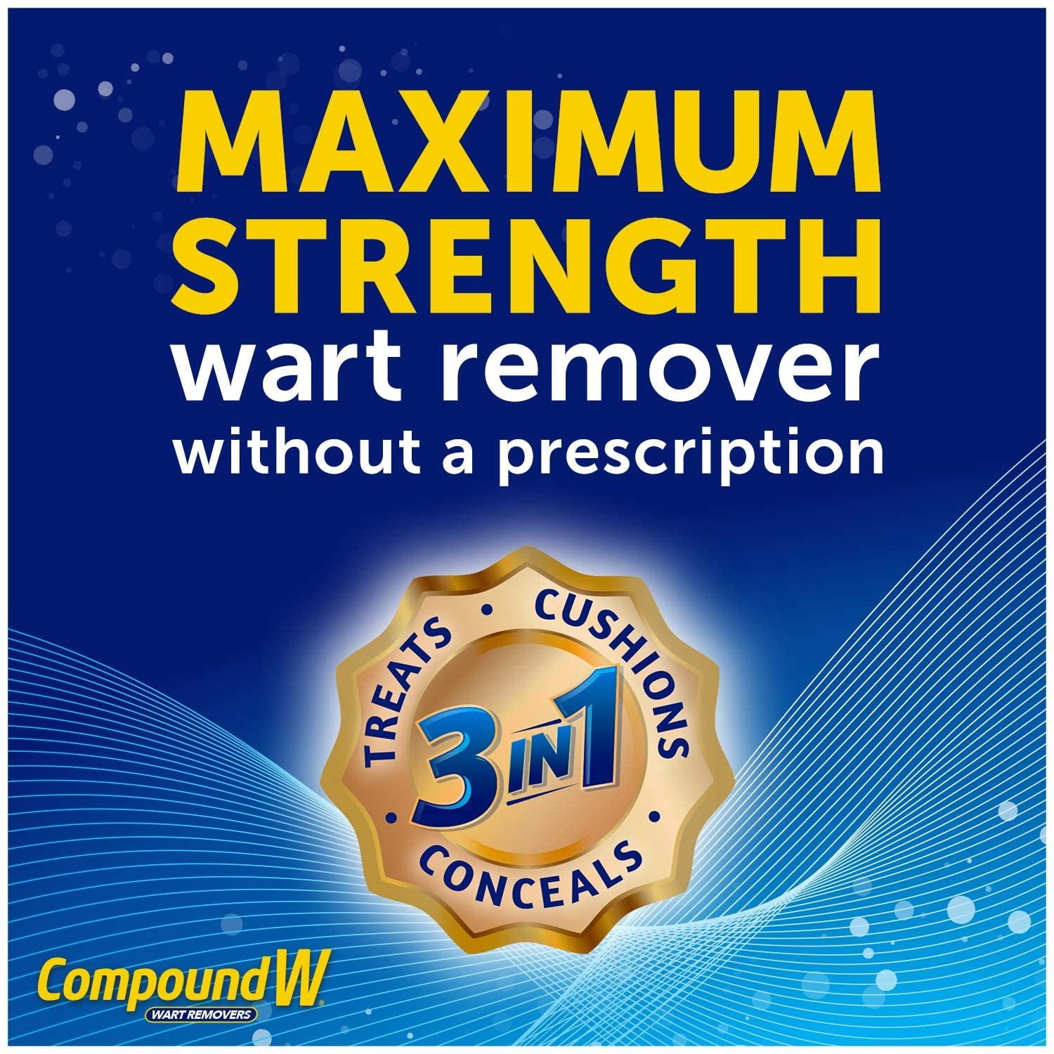 Compound W Maximum Strength One Step Invisible Wart Remover Strips, 14 Ct, 4-Pack