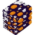 thumbnail image 3 of Joyful Halloween Pattern Washcloth 12x12in Set, 6 Pack Absorbent Cotton Towel Square Kitchen Dishes Towels, Soft Cleaning Face Hand Towel Fast Drying Wash cloth, 3 of 7