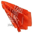 thumbnail image 6 of Motique Accessories Set of 3 Paisley Bandanas – 100% Cotton - Dark Orange, 6 of 6