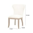 thumbnail image 5 of 19.75 Inches Fabric Padded Dining Chair, Set of 2, White, 5 of 5